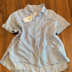 100% Linen Sigrid Olsen Button Up Tshirt NEW with TAGS